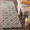 SAFAVIEH Hudson Shag Collection Area Rug – 6′ x 9′, Grey & Ivory, Moroccan Design, Non-Shedding & Easy Care, 2-inch Thick Ideal for High Traffic Areas in Living Room, Bedroom (SGH284B)(Grey/Ivory)