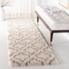 SAFAVIEH Hudson Shag Collection Area Rug – 6′ x 9′, Grey & Ivory, Moroccan Design, Non-Shedding & Easy Care, 2-inch Thick Ideal for High Traffic Areas in Living Room, Bedroom (SGH284B)(Ivory/Beige)