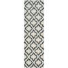 SAFAVIEH Hudson Shag Collection Area Rug – 6′ x 9′, Grey & Ivory, Moroccan Design, Non-Shedding & Easy Care, 2-inch Thick Ideal for High Traffic Areas in Living Room, Bedroom (SGH284B)(Ivory/Steel Blue)
