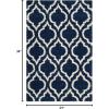 SAFAVIEH Hudson Shag Collection Area Rug – 6′ x 9′, Grey & Ivory, Moroccan Design, Non-Shedding & Easy Care, 2-inch Thick Ideal for High Traffic Areas in Living Room, Bedroom (SGH284B)(Navy/Ivory)