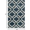 SAFAVIEH Hudson Shag Collection Area Rug – 6′ x 9′, Grey & Ivory, Moroccan Design, Non-Shedding & Easy Care, 2-inch Thick Ideal for High Traffic Areas in Living Room, Bedroom (SGH284B)(Slate Blue/Ivory)