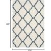 SAFAVIEH Hudson Shag Collection Area Rug – 8′ x 10′, Slate Blue & Ivory, Moroccan Trellis Design, Non-Shedding & Easy Care, 2-inch Thick Ideal for High Traffic Areas in Living Room, Bedroom (SGH283L)(Ivory/Steel Blue)
