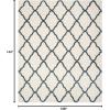 SAFAVIEH Hudson Shag Collection Area Rug – 8′ x 10′, Slate Blue & Ivory, Moroccan Trellis Design, Non-Shedding & Easy Care, 2-inch Thick Ideal for High Traffic Areas in Living Room, Bedroom (SGH283L)(Ivory / Slate Blue)
