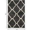 SAFAVIEH Hudson Shag Collection Area Rug – 8′ x 10′, Slate Blue & Ivory, Moroccan Trellis Design, Non-Shedding & Easy Care, 2-inch Thick Ideal for High Traffic Areas in Living Room, Bedroom (SGH283L)(Dark Grey/Ivory)