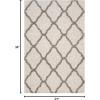 SAFAVIEH Hudson Shag Collection Area Rug – 8′ x 10′, Slate Blue & Ivory, Moroccan Trellis Design, Non-Shedding & Easy Care, 2-inch Thick Ideal for High Traffic Areas in Living Room, Bedroom (SGH283L)(Ivory/Grey)