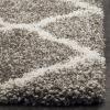 SAFAVIEH Hudson Shag Collection Area Rug – 8′ x 10′, Slate Blue & Ivory, Moroccan Trellis Design, Non-Shedding & Easy Care, 2-inch Thick Ideal for High Traffic Areas in Living Room, Bedroom (SGH283L)(Grey/Ivory)