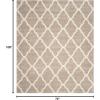 SAFAVIEH Hudson Shag Collection Area Rug – 8′ x 10′, Slate Blue & Ivory, Moroccan Trellis Design, Non-Shedding & Easy Care, 2-inch Thick Ideal for High Traffic Areas in Living Room, Bedroom (SGH283L)(Beige / Ivory)