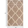 SAFAVIEH Hudson Shag Collection Area Rug – 8′ x 10′, Slate Blue & Ivory, Moroccan Trellis Design, Non-Shedding & Easy Care, 2-inch Thick Ideal for High Traffic Areas in Living Room, Bedroom (SGH283L)(Beige/Ivory)