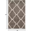 SAFAVIEH Hudson Shag Collection Area Rug – 8′ x 10′, Slate Blue & Ivory, Moroccan Trellis Design, Non-Shedding & Easy Care, 2-inch Thick Ideal for High Traffic Areas in Living Room, Bedroom (SGH283L)(Grey/Ivory)