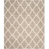 SAFAVIEH Hudson Shag Collection Area Rug – 8′ x 10′, Slate Blue & Ivory, Moroccan Trellis Design, Non-Shedding & Easy Care, 2-inch Thick Ideal for High Traffic Areas in Living Room, Bedroom (SGH283L)(Beige / Ivory)