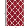 SAFAVIEH Hudson Shag Collection Area Rug – 8′ x 10′, Slate Blue & Ivory, Moroccan Trellis Design, Non-Shedding & Easy Care, 2-inch Thick Ideal for High Traffic Areas in Living Room, Bedroom (SGH283L)(Red/Ivory)