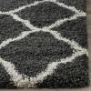 SAFAVIEH Hudson Shag Collection Area Rug – 8′ x 10′, Slate Blue & Ivory, Moroccan Trellis Design, Non-Shedding & Easy Care, 2-inch Thick Ideal for High Traffic Areas in Living Room, Bedroom (SGH283L)(Dark Grey/Ivory)