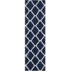 SAFAVIEH Hudson Shag Collection Area Rug – 8′ x 10′, Slate Blue & Ivory, Moroccan Trellis Design, Non-Shedding & Easy Care, 2-inch Thick Ideal for High Traffic Areas in Living Room, Bedroom (SGH283L)(Navy/Ivory)