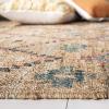 SAFAVIEH Kilim Collection Area Rug – 5′ x 8′, Charcoal & Gold, Charcoal and Gold Wool Design, Ideal for High Traffic Areas in Living Room, Bedroom (KLM753F)(Natural/Blue)