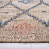 SAFAVIEH Kilim Collection Area Rug – 5′ x 8′, Charcoal & Gold, Charcoal and Gold Wool Design, Ideal for High Traffic Areas in Living Room, Bedroom (KLM753F)(Natural/Blue)