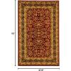 SAFAVIEH Lyndhurst Collection Area Rug – 5’3″ x 7’6″, Red & Black, Traditional Oriental Design, Non-Shedding & Easy Care, Ideal for High Traffic Areas in Living Room, Bedroom (LNH214A)(Red / Black)