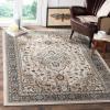 SAFAVIEH Lyndhurst Collection Area Rug – 8′ x 10′, Cream & Beige, Traditional Oriental Design, Non-Shedding & Easy Care, Ideal for High Traffic Areas in Living Room, Bedroom (LNH338B)(Anthracite/Teal)