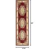 SAFAVIEH Lyndhurst Collection Area Rug – 8′ x 11′, Red & Ivory, Traditional European Medallion Design, Non-Shedding & Easy Care, Ideal for High Traffic Areas in Living Room, Bedroom (LNH328C)(Red/Ivory)