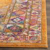 SAFAVIEH Madison Collection Area Rug – 5’1″ x 7’6″, Light Blue & Orange, Boho Chic Medallion Design, Non-Shedding & Easy Care, Ideal for High Traffic Areas in Living Room, Bedroom (MAD133A)(Orange/Fuchsia)