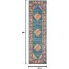 SAFAVIEH Madison Collection Area Rug – 5’1″ x 7’6″, Light Blue & Orange, Boho Chic Medallion Design, Non-Shedding & Easy Care, Ideal for High Traffic Areas in Living Room, Bedroom (MAD133A)(Light Blue/Orange)