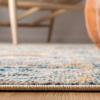 SAFAVIEH Madison Collection Area Rug – 5’3″ x 7’6″, Cream & Blue, Boho Distressed Medallion Design, Non-Shedding & Easy Care, Ideal for High Traffic Areas in Living Room, Bedroom (MAD474B)(Grey/Gold)