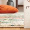 SAFAVIEH Madison Collection Area Rug – 5’3″ x 7’6″, Cream & Orange, Modern Abstract Design, Non-Shedding & Easy Care, Ideal for High Traffic Areas in Living Room, Bedroom (MAD478B)(Green/Rust)