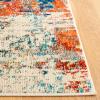 SAFAVIEH Madison Collection Area Rug – 5’3″ x 7’6″, Cream & Orange, Modern Abstract Design, Non-Shedding & Easy Care, Ideal for High Traffic Areas in Living Room, Bedroom (MAD478B)(Green/Rust)