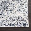 SAFAVIEH Madison Collection Area Rug – 5’3″ x 7’6″, Creme & Yellow, Glam Ogee Trellis Distressed Design, Non-Shedding & Easy Care, Ideal for High Traffic Areas in Living Room, Bedroom (MAD604C)(Cream/Royal Blue)