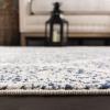 SAFAVIEH Madison Collection Area Rug – 5’3″ x 7’6″, Creme & Yellow, Glam Ogee Trellis Distressed Design, Non-Shedding & Easy Care, Ideal for High Traffic Areas in Living Room, Bedroom (MAD604C)(Cream/Royal Blue)
