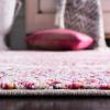 SAFAVIEH Madison Collection Area Rug – 5’3″ x 7’6″, Creme & Yellow, Glam Ogee Trellis Distressed Design, Non-Shedding & Easy Care, Ideal for High Traffic Areas in Living Room, Bedroom (MAD604C)(Cream/Fuchsia)