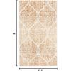 SAFAVIEH Madison Collection Area Rug – 5’3″ x 7’6″, Creme & Yellow, Glam Ogee Trellis Distressed Design, Non-Shedding & Easy Care, Ideal for High Traffic Areas in Living Room, Bedroom (MAD604C)(Cream/Orange)