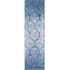 SAFAVIEH Madison Collection Area Rug – 5’3″ x 7’6″, Creme & Yellow, Glam Ogee Trellis Distressed Design, Non-Shedding & Easy Care, Ideal for High Traffic Areas in Living Room, Bedroom (MAD604C)(Navy/Blue)
