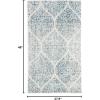 SAFAVIEH Madison Collection Area Rug – 5’3″ x 7’6″, Creme & Yellow, Glam Ogee Trellis Distressed Design, Non-Shedding & Easy Care, Ideal for High Traffic Areas in Living Room, Bedroom (MAD604C)(Cream/Turquoise)