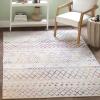 SAFAVIEH Madison Collection Area Rug – 5’3″ x 7’6″, Ivory & Fuchsia, Moroccan Boho Distressed Design, Non-Shedding & Easy Care, Ideal for High Traffic Areas in Living Room, Bedroom (MAD798A)