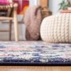 SAFAVIEH Madison Collection Area Rug – 5’3″ x 7’6″, Orange & Ivory, Boho Chic Medallion Distressed Design, Non-Shedding & Easy Care, Ideal for High Traffic Areas in Living Room, Bedroom (MAD468P)(Navy/Ivory)