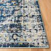 SAFAVIEH Madison Collection Area Rug – 5’3″ x 7’6″, Orange & Ivory, Boho Chic Medallion Distressed Design, Non-Shedding & Easy Care, Ideal for High Traffic Areas in Living Room, Bedroom (MAD468P)(Dark Blue/Light Blue)
