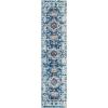 SAFAVIEH Madison Collection Area Rug – 5’3″ x 7’6″, Orange & Ivory, Boho Chic Medallion Distressed Design, Non-Shedding & Easy Care, Ideal for High Traffic Areas in Living Room, Bedroom (MAD468P)(Dark Blue/Light Blue)