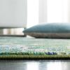 SAFAVIEH Madison Collection Area Rug – 6′ x 9′, Grey & Red, Boho Abstract Distressed Design, Non-Shedding & Easy Care, Ideal for High Traffic Areas in Living Room, Bedroom (MAD425R)(Green/Turquoise)