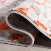 SAFAVIEH Madison Collection Area Rug – 6′ x 9′, Grey & Red, Boho Abstract Distressed Design, Non-Shedding & Easy Care, Ideal for High Traffic Areas in Living Room, Bedroom (MAD425R)(Grey/Orange)