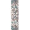 SAFAVIEH Madison Collection Area Rug – 6′ x 9′, Grey & Red, Boho Abstract Distressed Design, Non-Shedding & Easy Care, Ideal for High Traffic Areas in Living Room, Bedroom (MAD425R)(Grey/Blue)