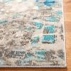 SAFAVIEH Madison Collection Area Rug – 6′ x 9′, Grey & Red, Boho Abstract Distressed Design, Non-Shedding & Easy Care, Ideal for High Traffic Areas in Living Room, Bedroom (MAD425R)(Grey/Blue)