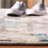 SAFAVIEH Madison Collection Area Rug – 6′ x 9′, Grey & Red, Boho Abstract Distressed Design, Non-Shedding & Easy Care, Ideal for High Traffic Areas in Living Room, Bedroom (MAD425R)(Grey/Blue)