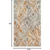 SAFAVIEH Madison Collection Area Rug – 6’7″ x 9’2″, Cream & Orange, Boho Chic Distressed Design, Non-Shedding & Easy Care, Ideal for High Traffic Areas in Living Room, Bedroom (MAD608K)(Cream/Orange)
