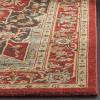 SAFAVIEH Mahal Collection Area Rug – 8′ x 10′, Natural & Navy, Traditional Oriental Design, Non-Shedding & Easy Care, Ideal for High Traffic Areas in Living Room, Bedroom (MAH625B)(Red)