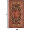 SAFAVIEH Mahal Collection Area Rug – 8′ x 10′, Natural & Navy, Traditional Oriental Design, Non-Shedding & Easy Care, Ideal for High Traffic Areas in Living Room, Bedroom (MAH625B)(Red)