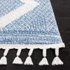 SAFAVIEH Moroccan Tassel Shag Collection Accent Rug – 4’5″ x 6’5″, Ivory & Black, 0.75-inch Thick Ideal for High Traffic Areas in Entryway, Living Room, Bedroom (MTS452A)(Ivory/Light Blue)