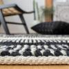 SAFAVIEH Natura Collection Accent Rug – 4′ x 6′, Grey & Ivory, Handmade Moroccan Boho Tribal Wool & Cotton, Ideal for High Traffic Areas in Entryway, Living Room, Bedroom (NAT102A)(Black/Ivory)