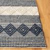 SAFAVIEH Natura Collection Accent Rug – 4′ x 6′, Grey & Ivory, Handmade Moroccan Boho Tribal Wool & Cotton, Ideal for High Traffic Areas in Entryway, Living Room, Bedroom (NAT102A)(Navy/Ivory)