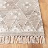 SAFAVIEH Natural Kilim Collection Area Rug – 5′ x 8′, Natural & Ivory, Handmade Moroccan Boho Tribal Wool & Viscose, Ideal for High Traffic Areas in Living Room, Bedroom (NKM316B)(Natural/Ivory)