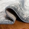 SAFAVIEH Oregon Collection Area Rug – 8′ x 10′, Beige & Grey, Oriental Distressed Design, Non-Shedding & Easy Care, Ideal for High Traffic Areas in Living Room, Bedroom (ORE898B)(Blue/Creme)